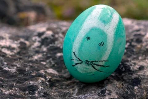 Naturally colored Easter eggs Stock Photos