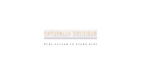 NATURALLY DELICIOUS isolated display type artwork with contour stacked depth sha 库存插图