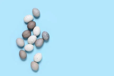 Naturally dyed Easter eggs Stock Photos