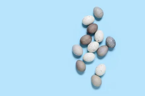 Naturally dyed Easter eggs Stock Photos