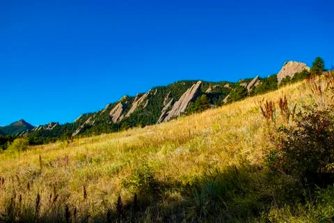 Naturally flatirons one Stock Photos