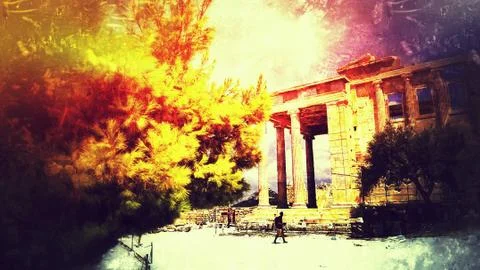 Nature on The Acropolis Stock Photos