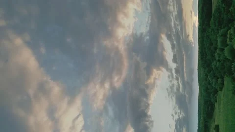 Nature against the backdrop of the sunset sky Stock Footage 232519734