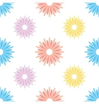 Nature and Sunflower Seamless Pattern Stock Illustration
