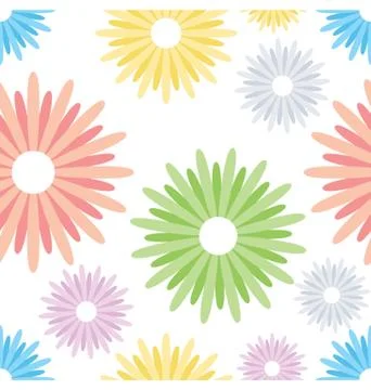 Nature and Sunflower Seamless Pattern Stock Illustration