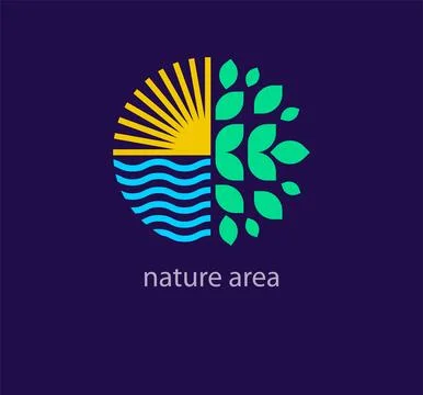 Nature area creative logo. Stock Illustration