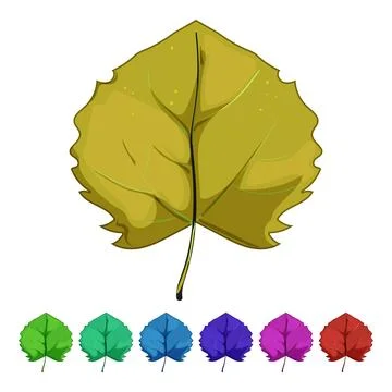 Nature autumn leaf cartoon vector graphic Illustrazione stock