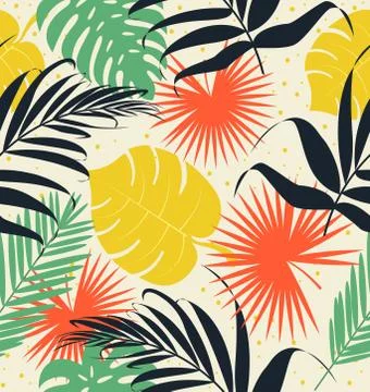 Nature background colorful leaf pattern decor Stock Illustration