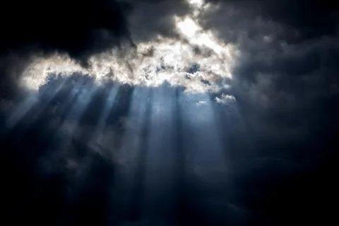 Nature background. Dramatic clouds in the sky Stock Photos