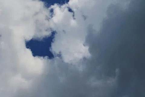 Nature background. Fluffy soft clouds in sky toned. Stock Illustration