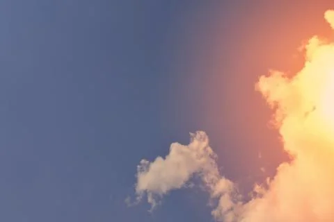 Nature background. Fluffy soft clouds in sky toned. Stock Illustration