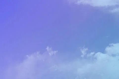 Nature background. Fluffy soft clouds in sky toned. Stock Illustration