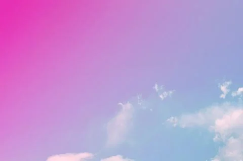 Nature background. Fluffy soft clouds in sky toned. Stockillustratie