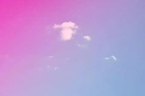 Nature background. Fluffy soft clouds in sky toned. Stockillustratie