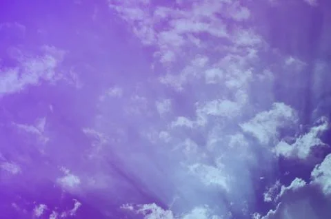 Nature background. Fluffy soft clouds in sky toned. Stock Illustration