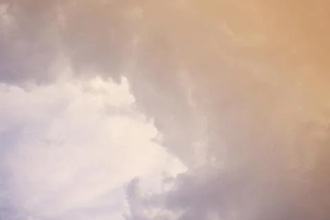 Nature background. Fluffy soft clouds in sky toned. Stock Illustration