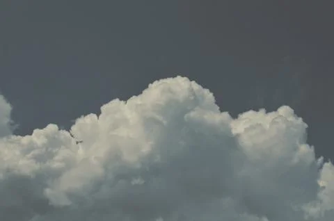 Nature background. Fluffy soft clouds in sky toned. Stockillustratie