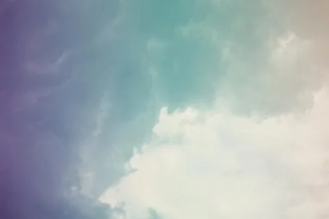 Nature background. Fluffy soft clouds in sky toned. Stock Illustration