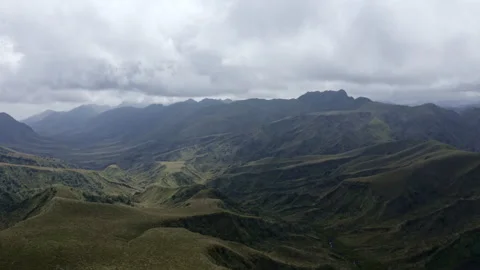 A nature background: flying over a valley of the Andes mountain range Stock Footage 169897273
