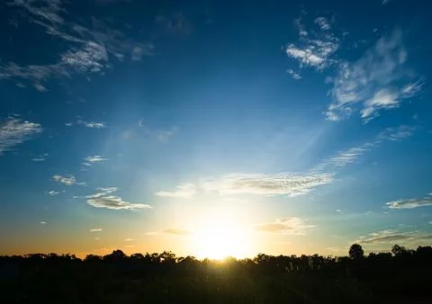 Nature Background Gradient Overlay Orange Sky Evening Sunset Sunrise Fotos de archivo