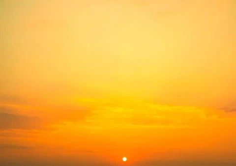 Nature Background Gradient Overlay Orange Sky Evening Sunset Sunrise Фото