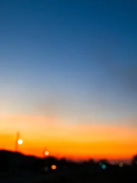 Nature Background Gradient Overlay Orange Sky Evening Sunset Sunrise 写真素材