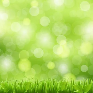 Nature background with grass Stock Illustration