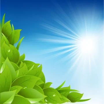Nature background with leafs Stock Illustration