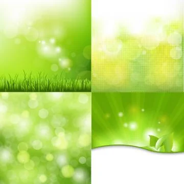 Nature background set Stock Illustration