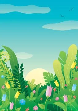 Nature Background Summer Illustrazione stock