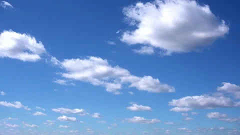 Nature background. Timelapse beautiful blue sky with clouds Meteorology and 库存影片 336569116