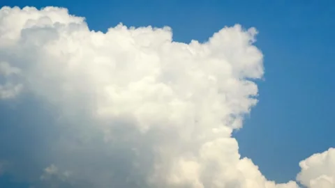 Nature background. Timelapse beautiful blue sky with clouds Meteorology and Stock Footage 336569145