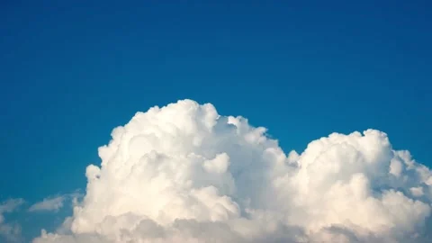 Nature background. Timelapse beautiful blue sky with clouds Meteorology and 스톡 동영상 336569195