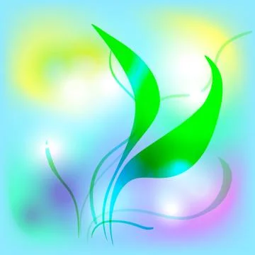 Nature background. Vector illustration. Light unrealistic effects Stock Illustration