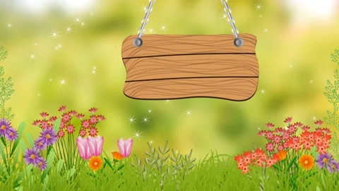 Nature background with wooden board in copy space Stock Footage 234106978
