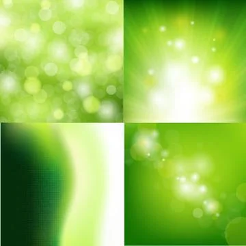 Nature backgrounds set Stock Illustration