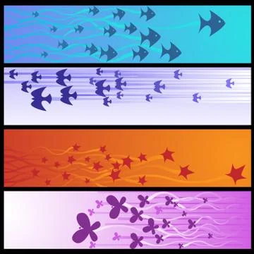 Nature banners Stock Illustration