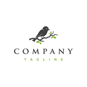 Nature bird logo design vector Illustrazione stock