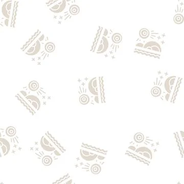 Nature boho glyph seamless pattern イラスト素材