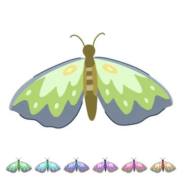 Nature boho moth vector cartoon graphic 스톡 일러스트
