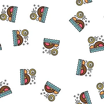 Nature boho vector seamless pattern Illustrazione stock