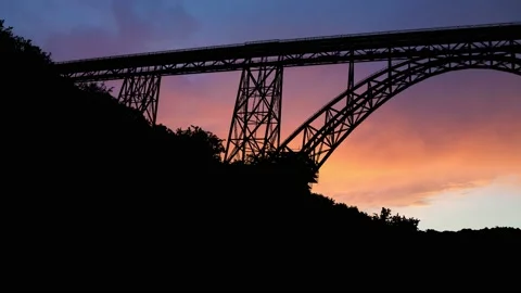 Nature Bridge Silhouette Landscape Structure, Stock-Footage 237577271