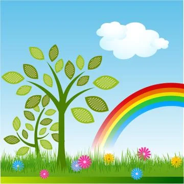 Nature card Stock Illustration