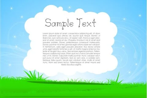 Nature card with sample text Stock Illustration