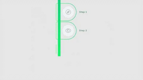 Nature care green rounded empty infographic template animation set Stock Footage 340284372