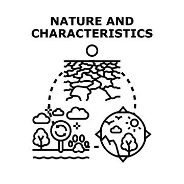 Nature characteristics concept presenting global ecology and environment Stock Illustration