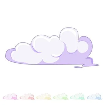 Nature cloud cartoon vector graphic Stock Illustration