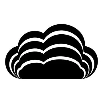Nature cloud icon, simple black style Illustrazione stock