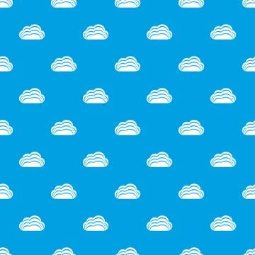 Nature cloud pattern seamless blue Stock Illustration