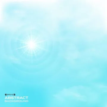Nature of clouds set on blue sky pattern backgroud. Stock Illustration